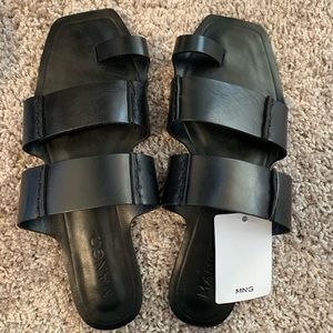 NWT Mango leather sandals